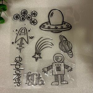 🚀AUTUMN LEAVES • “Astro Boy” Clear Stamp Set